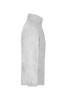 A light grey half-zip fleece jacket with a high collar and long sleeves. It features a logo on the side.