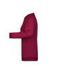 A maroon Ladies Promo Sweat jumper featuring long sleeves and ribbed cuffs. It has a visible logo.
