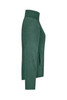 A green microfleece jacket with a high collar and side pockets. It features a subtle logo on the fabric.
