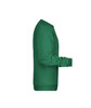 A green men's jumper featuring long sleeves and ribbed cuffs, with a logo on the front.