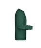 A green men's jumper with long sleeves and a round neckline, featuring a logo on the side.