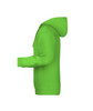 A green men's hoodie with a hood and long sleeves, featuring a side profile and full zipper.