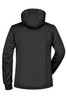 A black ladies' maritime jacket with a hood, featuring a simple design and no visible front details.
