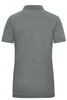 A grey ladies' work polo shirt featuring a classic design and a plain back. It includes a logo at the front.