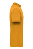 A men's work polo shirt in a vibrant mustard yellow colour, featuring a classic collar and short sleeves.
