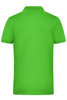 A bright green men's work polo shirt with a classic polo design and a logo on the fabric.