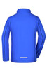 A blue ladies zip-off softshell jacket with a collar and reflective detailing at the back. It has a logo on the sleeve.