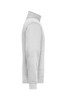 A grey workwear sweat jacket featuring a high collar and side pockets, with a logo on the garment.