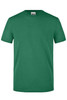 A green men's workwear t-shirt with a crew neck and short sleeves, featuring a logo on the label.