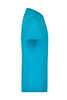 A turquoise men's workwear t-shirt displayed from the side, featuring short sleeves and a simple design.