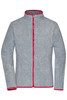 A grey 3-in-1 jacket featuring red accents and a zipped front, with a stand-up collar. It has a logo.
