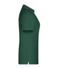 A dark green ladies' polo shirt with a classic design and short sleeves, featuring a logo on the chest.