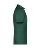A men's work polo shirt in a deep green colour, featuring short sleeves and a collar. It has a logo on the chest.