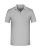 A grey men's polo shirt with short sleeves and a collar, featuring a small logo.