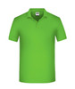 A bright green men's polo shirt featuring a collar and short sleeves, with a logo on the chest.