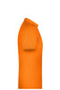 An orange men's polo shirt with a classic collar and short sleeves, featuring a logo on the chest.