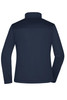 A navy blue ladies softshell jacket with a high collar, featuring a smooth back design and no visible front details.