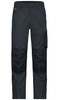 Workwear pants in dark grey, featuring a zippered pocket and a logo. Lightweight and durable design for various tasks.