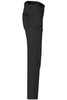 A pair of black men's trekking pants with multiple pockets and a belt. The pants have a sleek, straight-leg design.
