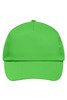 A vibrant green 5 Panel Promo Cap with a structured brim and a logo on the front.