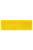 A bright yellow Terry Headband with a soft, textured surface and a small logo.