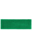 A green Terry Headband with a textured surface, featuring a logo. Suitable for headwear.