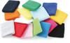 A collection of Terry Wristbands in various colours, including blue, green, orange, pink, and yellow, with a logo.