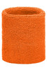 An orange terry wristband with a textured surface, suitable for headwear accessories.