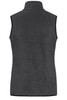 A sleeveless ladies fleece vest in dark grey, featuring a high collar and no visible branding.