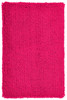 A vibrant pink wristband with a fluffy texture, featuring a logo or branding. Ideal for events and exhibitions.