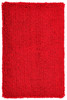 A textured red wristband with a fuzzy surface, suitable for events and exhibitions, featuring a branding logo.