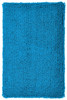 A vibrant blue rectangular fabric with a textured surface, resembling a plush or shaggy material. It has a soft appearance.