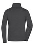 A ladies' polar fleece jacket in dark grey, featuring a high collar and long sleeves. Includes a brand logo.