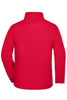 A red men's softshell jacket with a high collar and long sleeves, featuring a back view. It has a subtle logo.