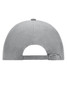 A grey 6 Panel Raver Cap featuring an adjustable strap and a logo on the back.