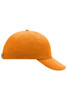 An orange 6-panel cap with a curved brim and a small logo on the back.