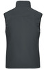 A ladies' softshell vest in a sleek dark grey colour, featuring a back design and a high collar.