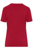 A red Ladies BIO Stretch-T work t-shirt featuring a simple design and a logo on the back.