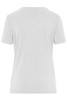 A light grey women's T-shirt featuring a classic design and short sleeves, with a logo on the back.