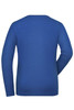 A blue long-sleeve women's t-shirt with a plain back and no visible logos or branding.