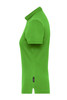 A vibrant green ladies' polo shirt featuring a classic collar and short sleeves, complete with a logo.