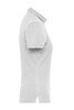 A women's grey polo shirt with a classic collar and a logo on the side.
