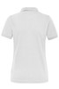 A white ladies' polo shirt with a classic collar and a subtle logo on the back.