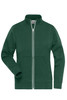 A dark green ladies' doubleface jacket with a full zip, high collar, and front pockets. It features a logo.