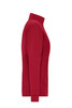 A red Ladies Doubleface Jacket seen from the side, featuring a high collar and a sleek design. It has a logo.