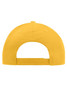 A yellow brushed 6 panel cap featuring a snug fit and an adjustable strap at the back.