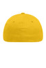 A yellow Original Flexfit® cap featuring a rounded crown and a logo on the side.