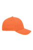 An orange Original Flexfit® cap with a curved brim and a fitted design. It features a logo on the side.