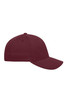 A maroon Original Flexfit® cap featuring a rounded crown and a curved brim. It has a logo on the side.