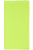 A bright yellow-green bandanna made of polyester, suitable for headwear, featuring a simple design and branding.